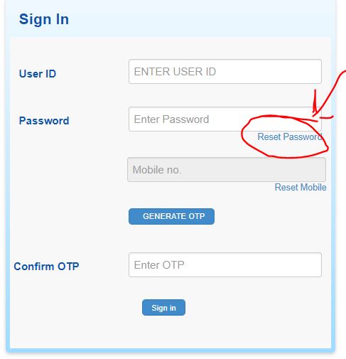 epf passbook reset password